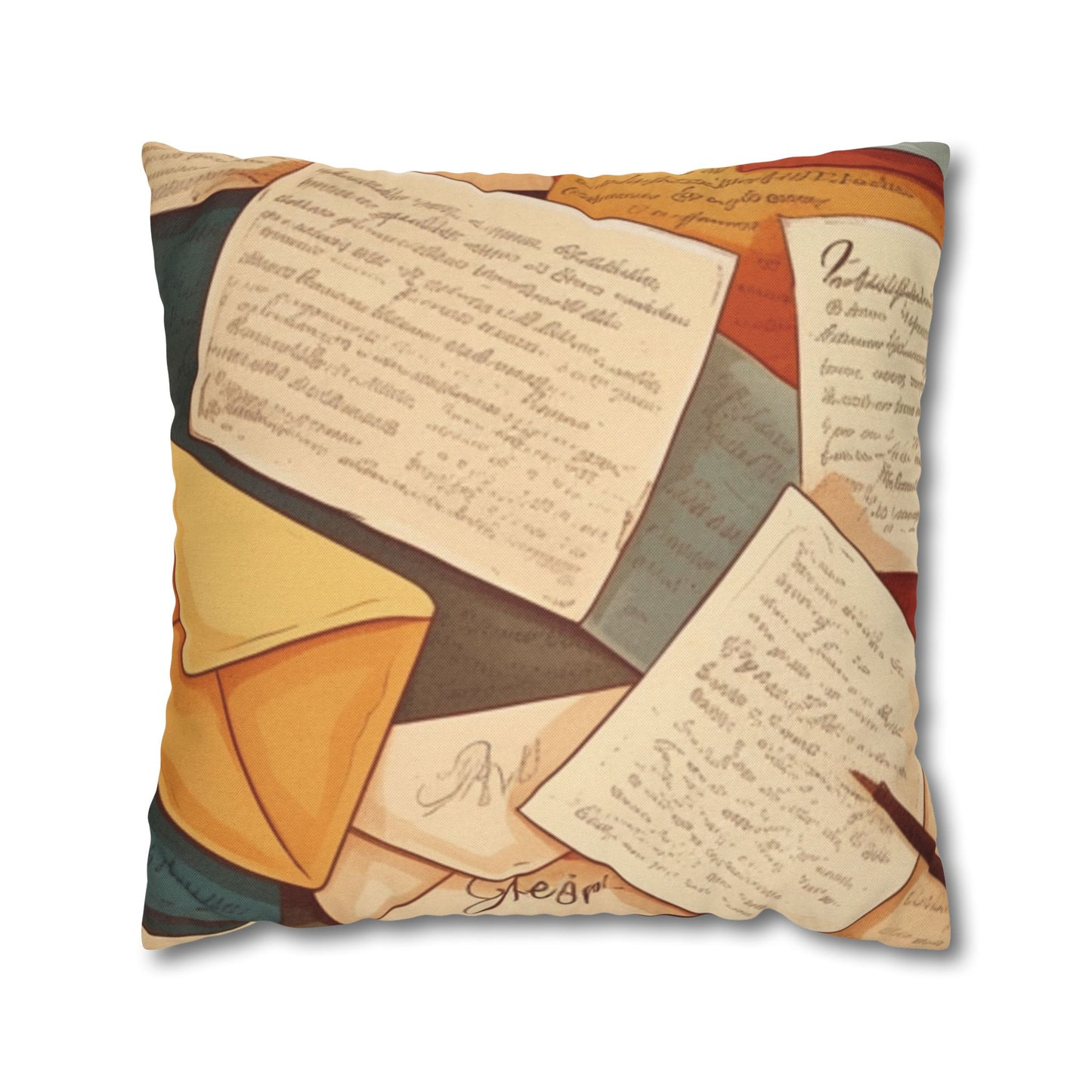 Patchwork Letters Throw PIllow Cover