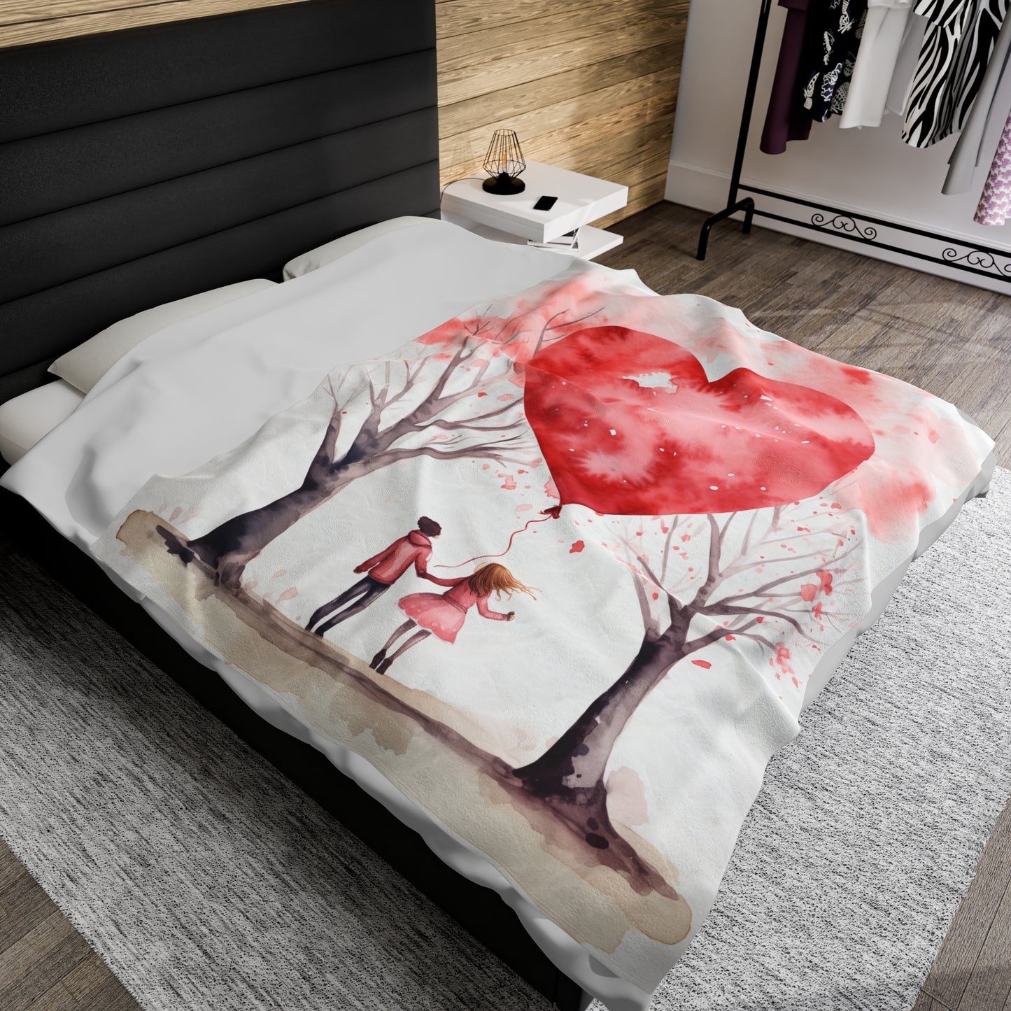 Sparking Love in the Heart Blanket