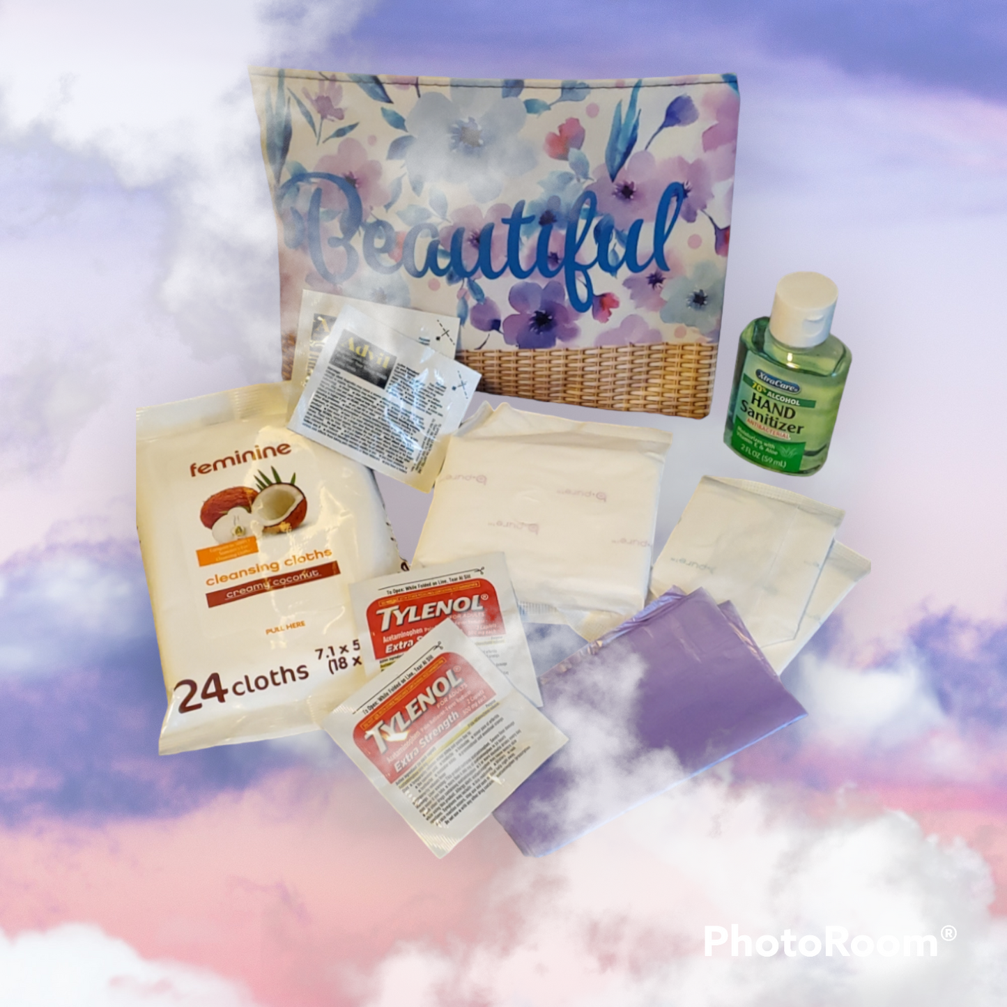 LLGT Period Portable to Go Kit All in One for Tweens Teens Women Females with Organic Napkins Individually Wrapped' - Love, Laugh, and Gather Together LLC