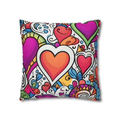 Field of Hearts Pillow Cover