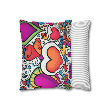 Field of Hearts Pillow Cover