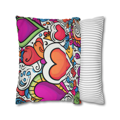 Field of Hearts Pillow Cover