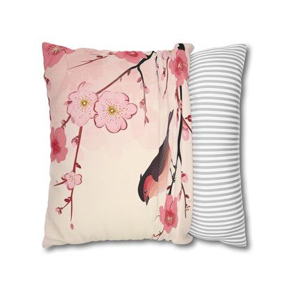 Cherry Blossom Birdie Breeze Pillow Cover