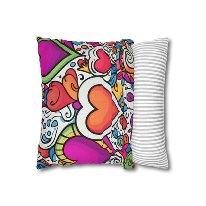 Field of Hearts Pillow Cover