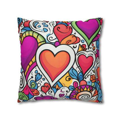 Field of Hearts Pillow Cover