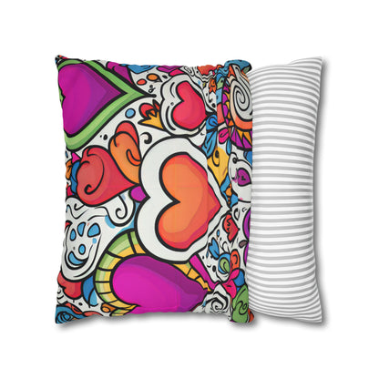 Field of Hearts Pillow Cover