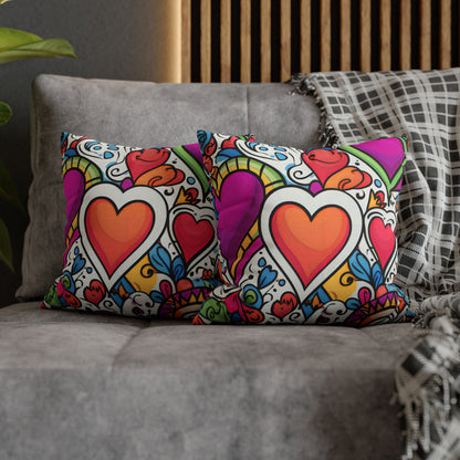 Field of Hearts Pillow Cover