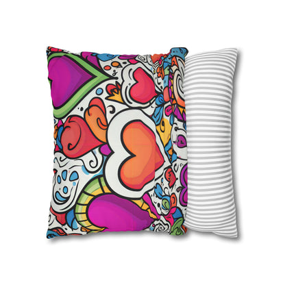 Field of Hearts Pillow Cover