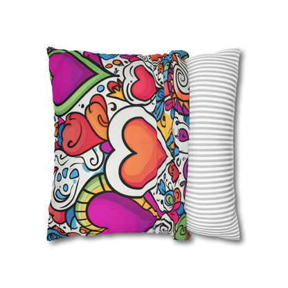 Field of Hearts Pillow Cover