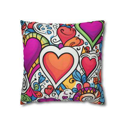 Field of Hearts Pillow Cover