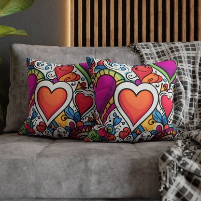 Field of Hearts Pillow Cover