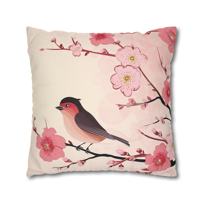 Cherry Blossom Birdie Breeze Pillow Cover