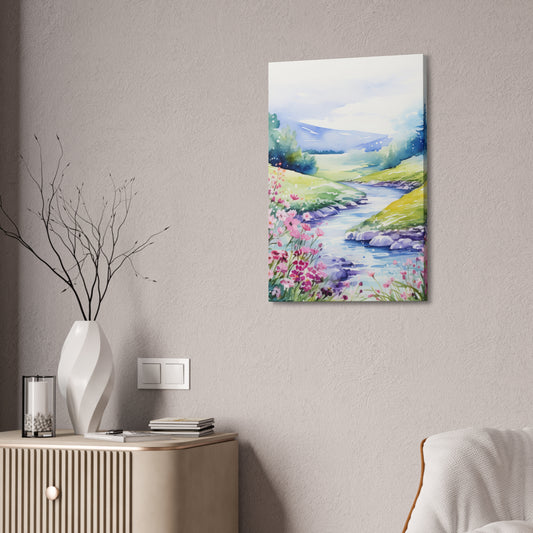 Calming Riverbank Canvas Print