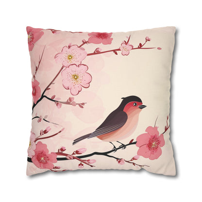 Cherry Blossom Birdie Breeze Pillow Cover