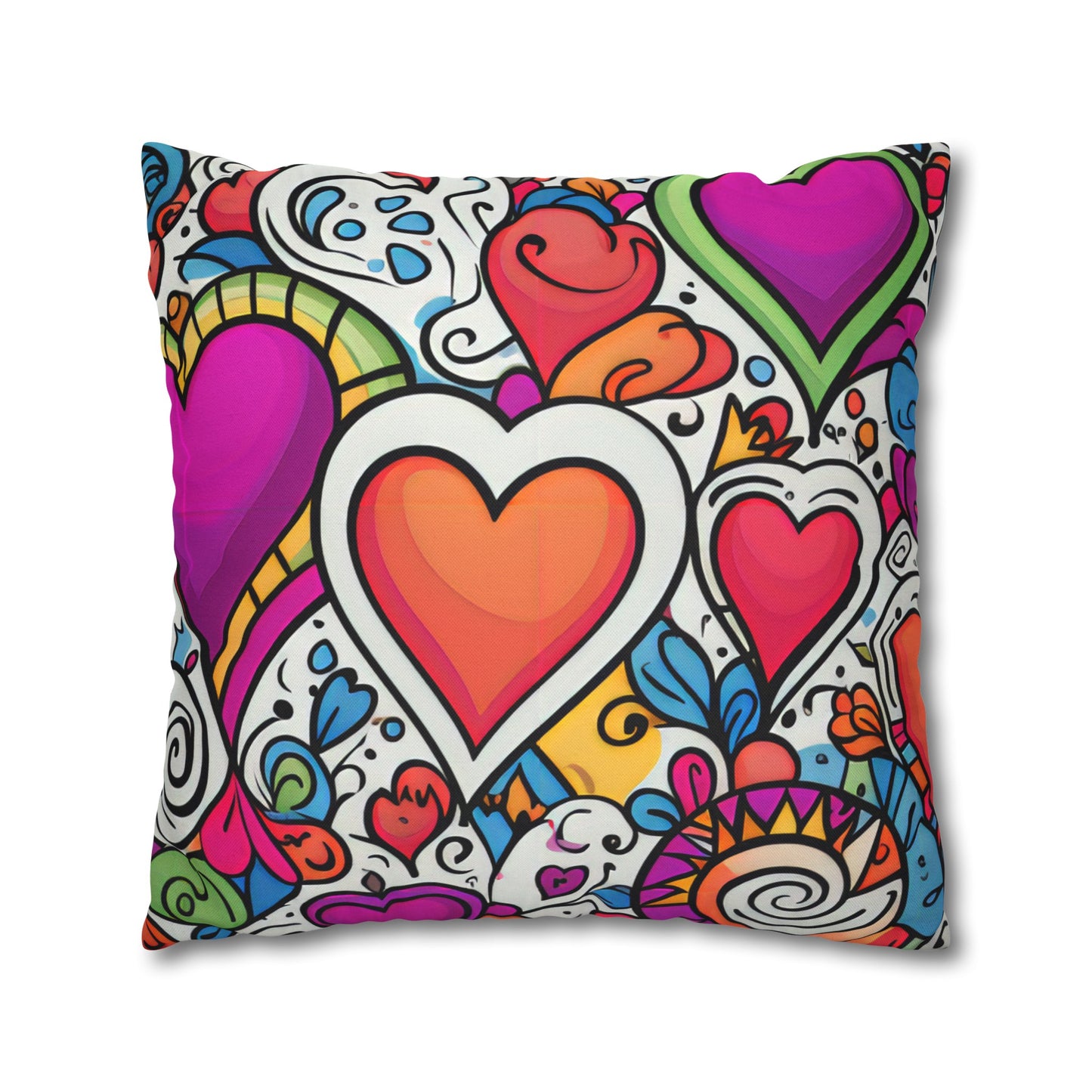 Field of Hearts Pillow Cover