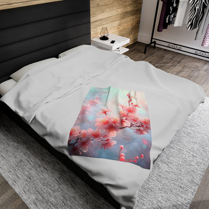 Blossoming Cherry Blossoms Blanket