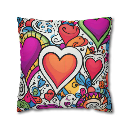 Field of Hearts Pillow Cover