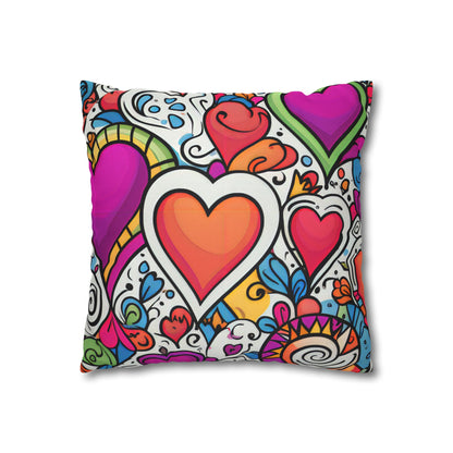 Field of Hearts Pillow Cover