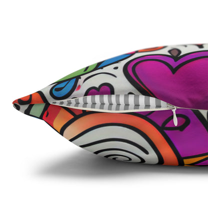 Field of Hearts Pillow Cover