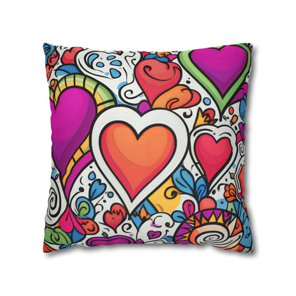 Field of Hearts Pillow Cover