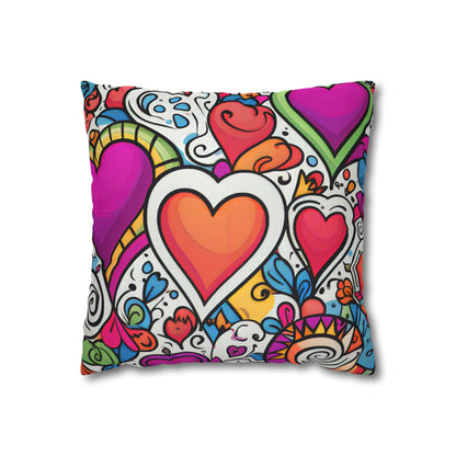 Field of Hearts Pillow Cover