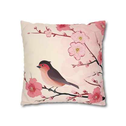 Cherry Blossom Birdie Breeze Pillow Cover