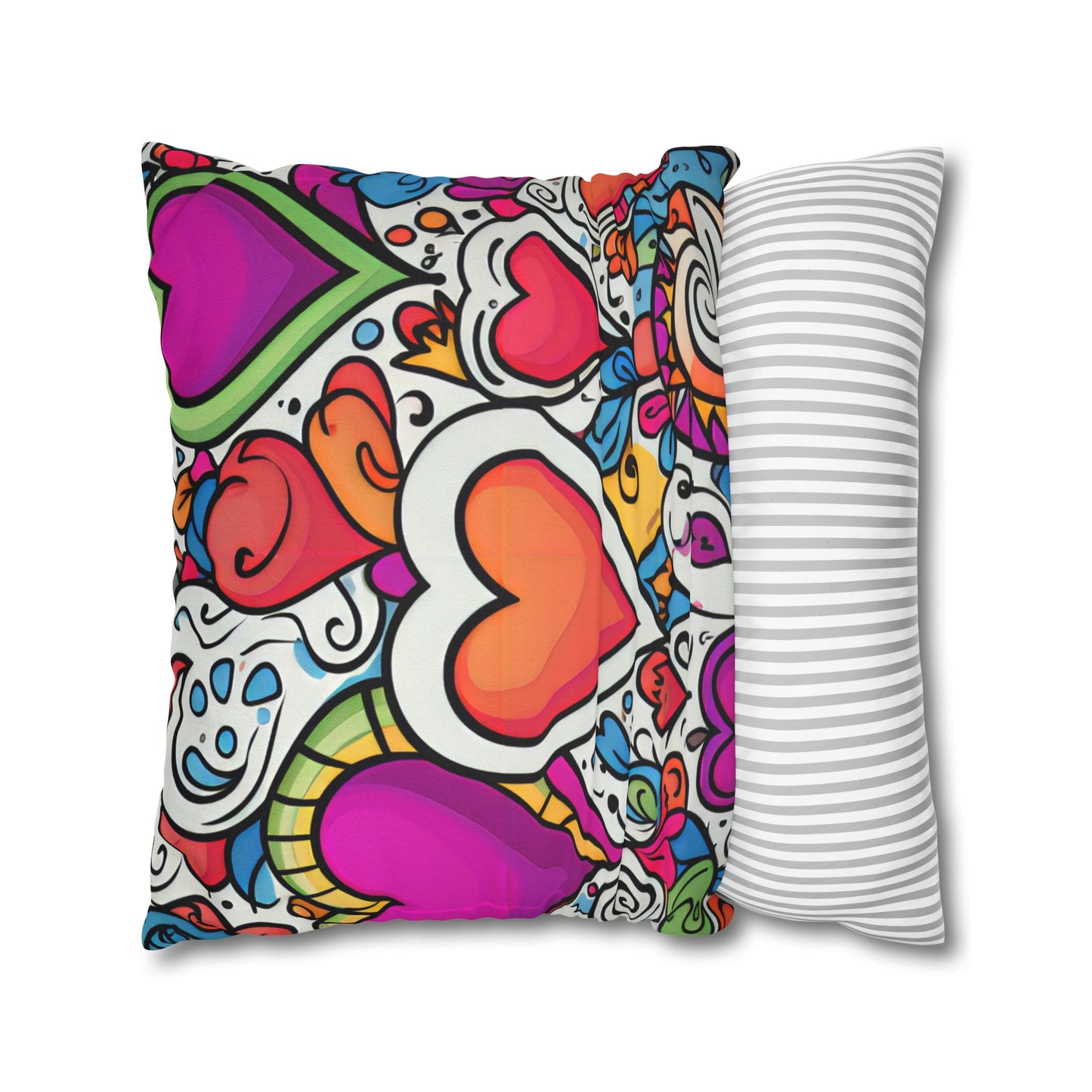 Field of Hearts Pillow Cover