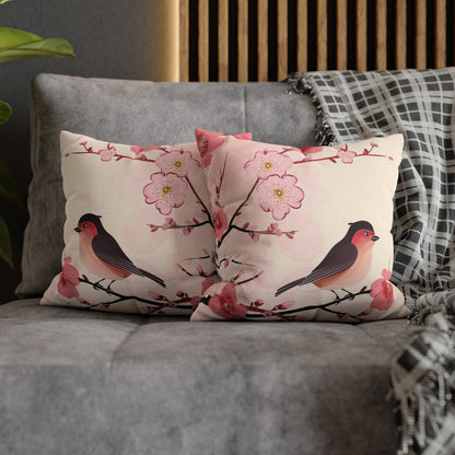 Cherry Blossom Birdie Breeze Pillow Cover