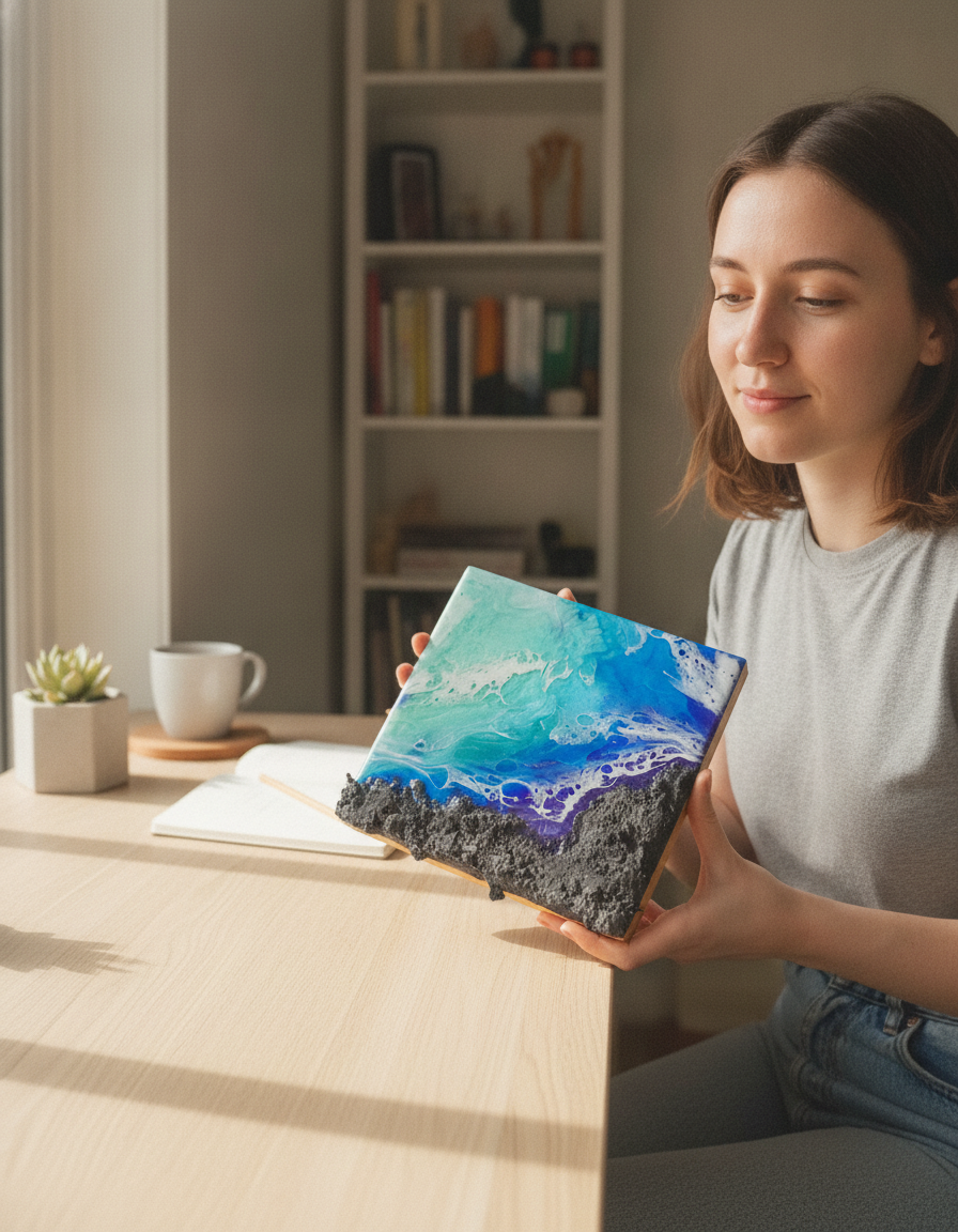 Azure Drift | 6 × 6″