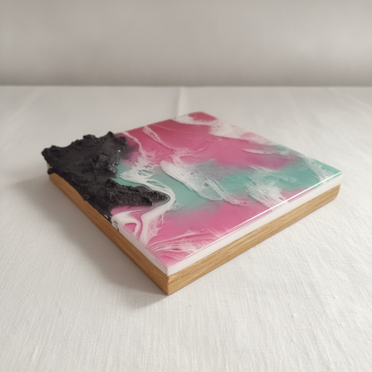 Fuchsia Shores | 6 × 6″