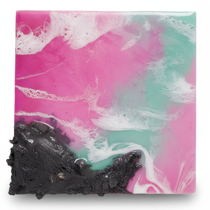 Fuchsia Shores | 6 × 6″