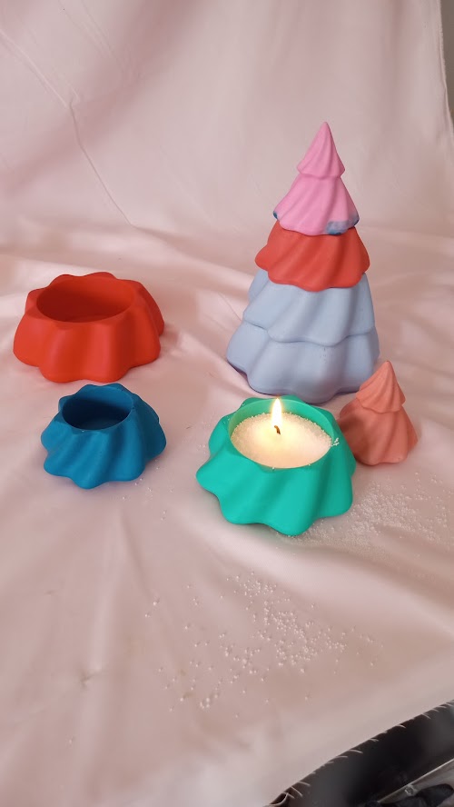 Mystical Stacking Christmas Tree Candle Sand Set