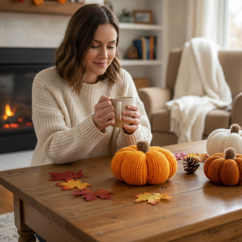 Hand Knitted Pumpkin