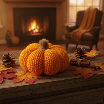 Hand Knitted Pumpkin