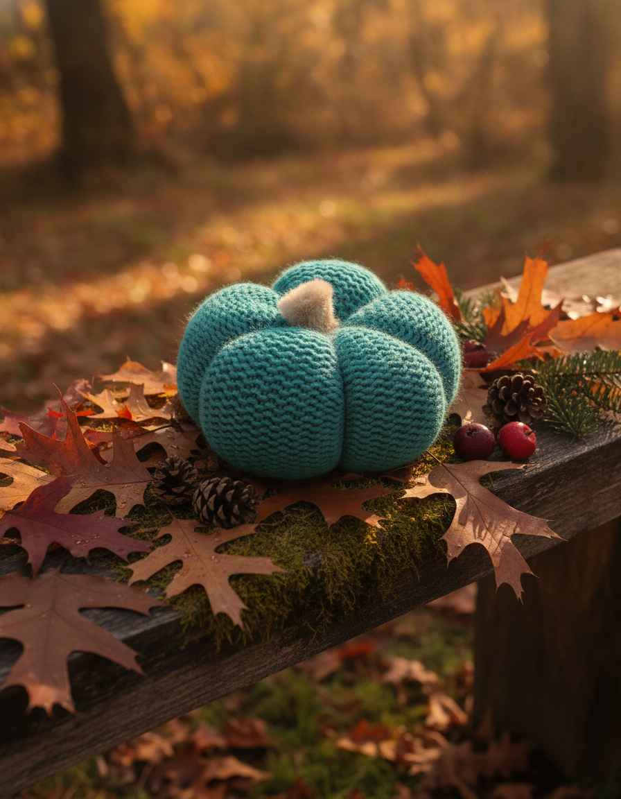 Hand Knitted Pumpkin