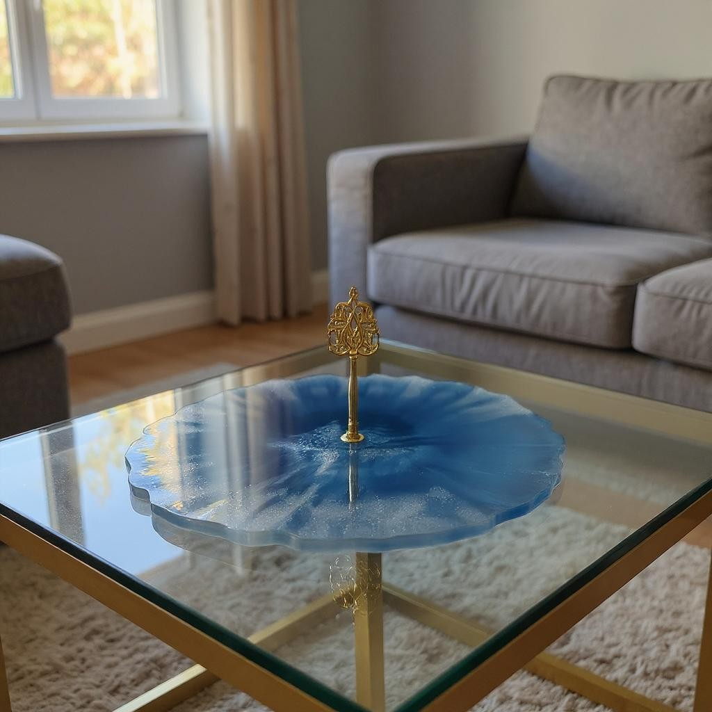 Heaven Whispers XL Geode Round Tray