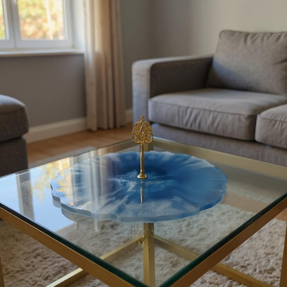 Heaven Whispers XL Geode Round Tray