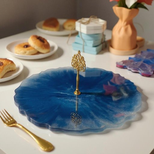 Heaven Whispers XL Geode Round Tray