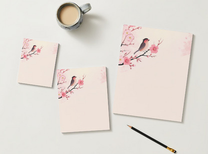 Cherry Blossom Birdie Breeze Notepard