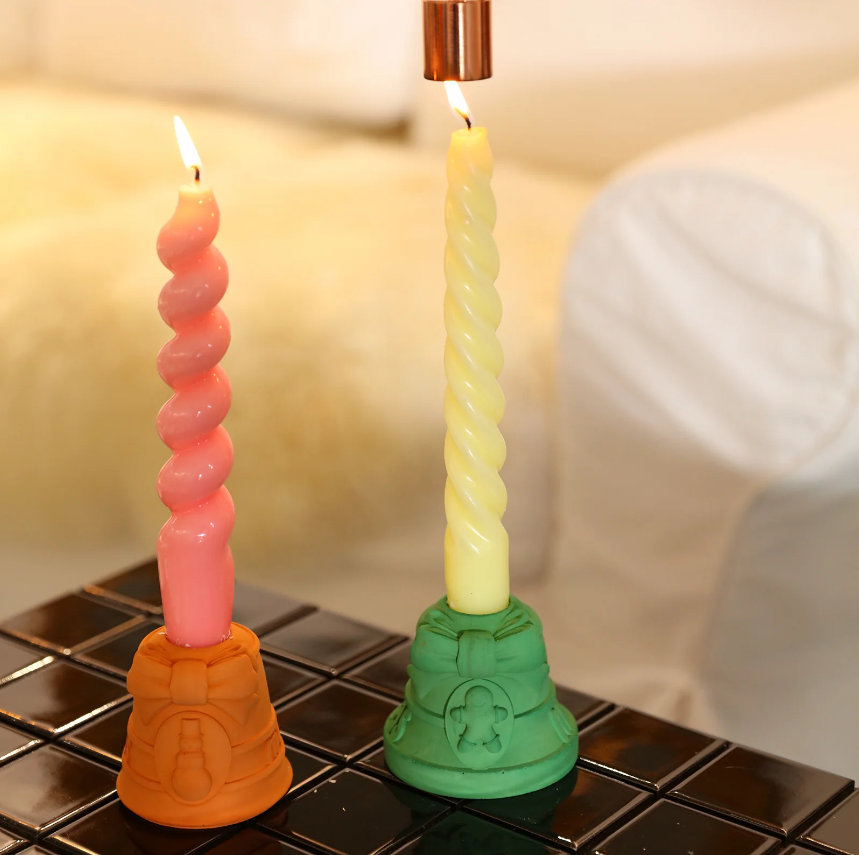 Christmas Bell Taper Candle Holder