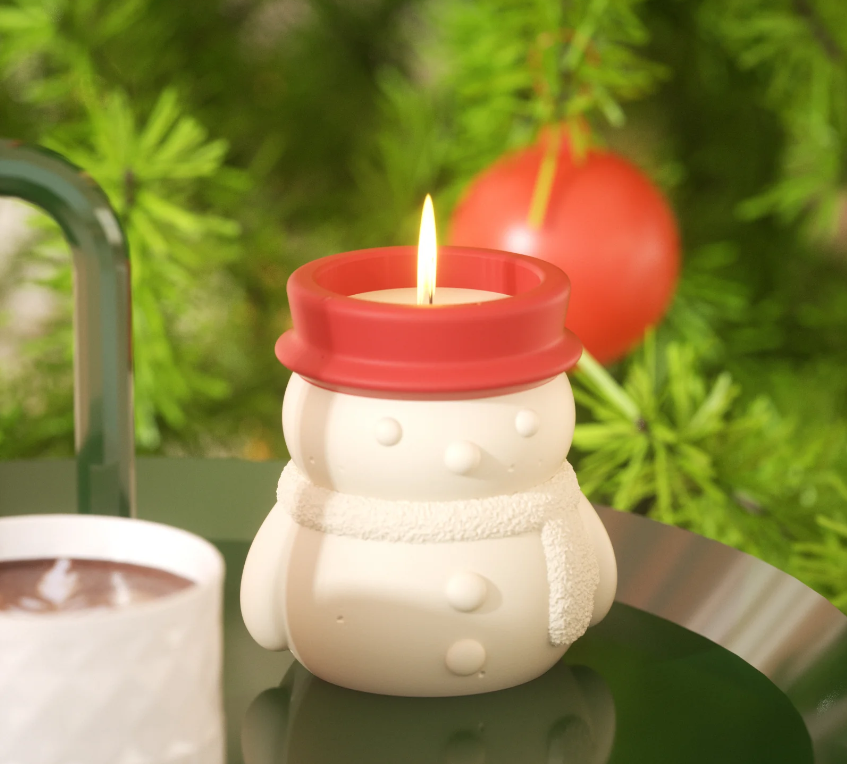 Cheery Winter Glow Snowman Jar