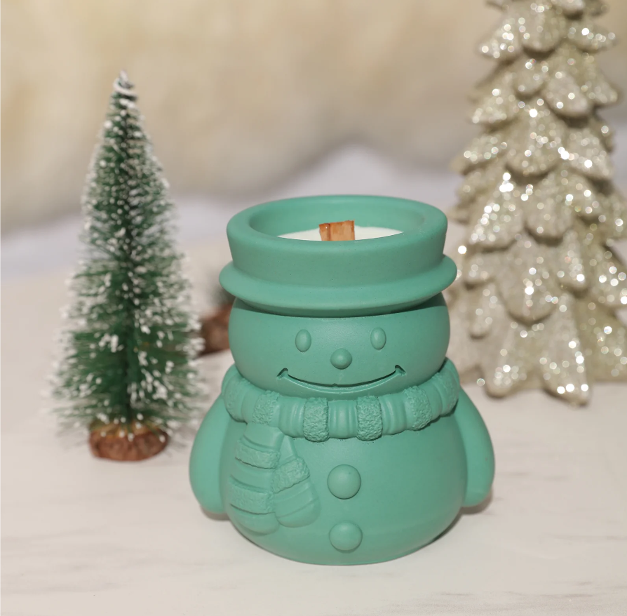 Cheery Winter Glow Snowman Jar