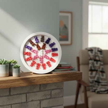 Gummy Bear Pop Art | Round Resin Wall Hanging | 90s Nostalgia