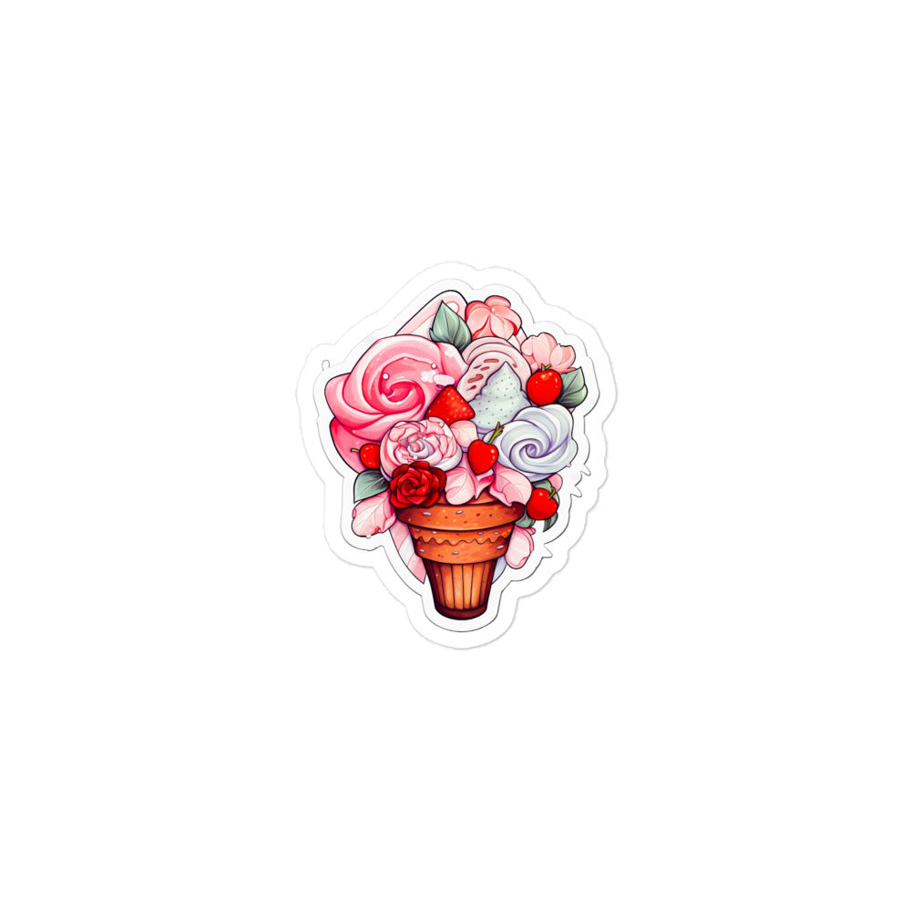 Bouquet of Hearts and Flowers Sticker