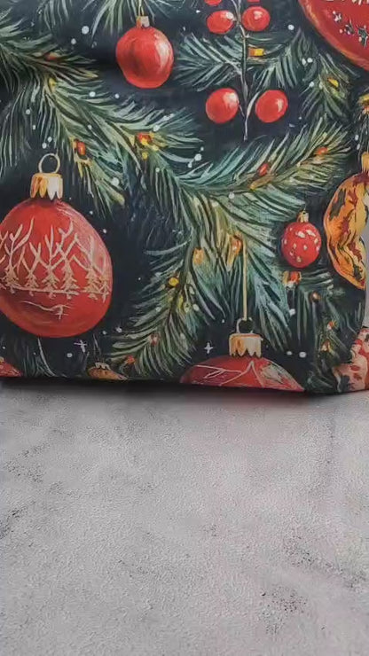 Candy Cane Rimmed Oval Tray