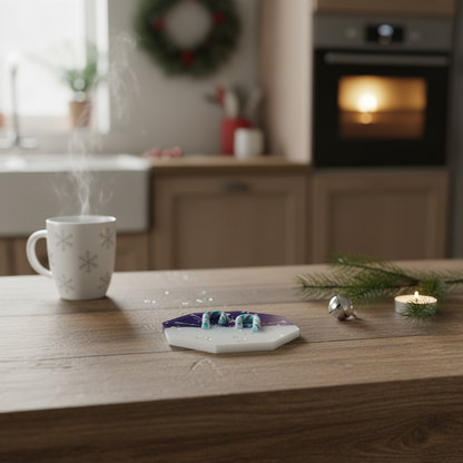 Snowy Candy Canes Coaster