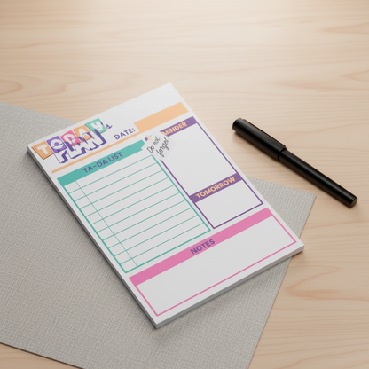 Today's Plan Planner Notepad (Ta-Da List)