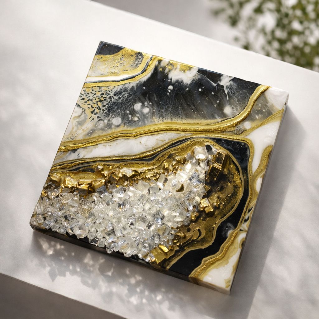 Midnight Gold | 8x8"