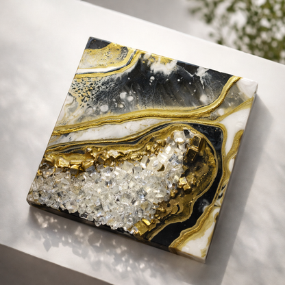 Midnight Gold | 8x8"