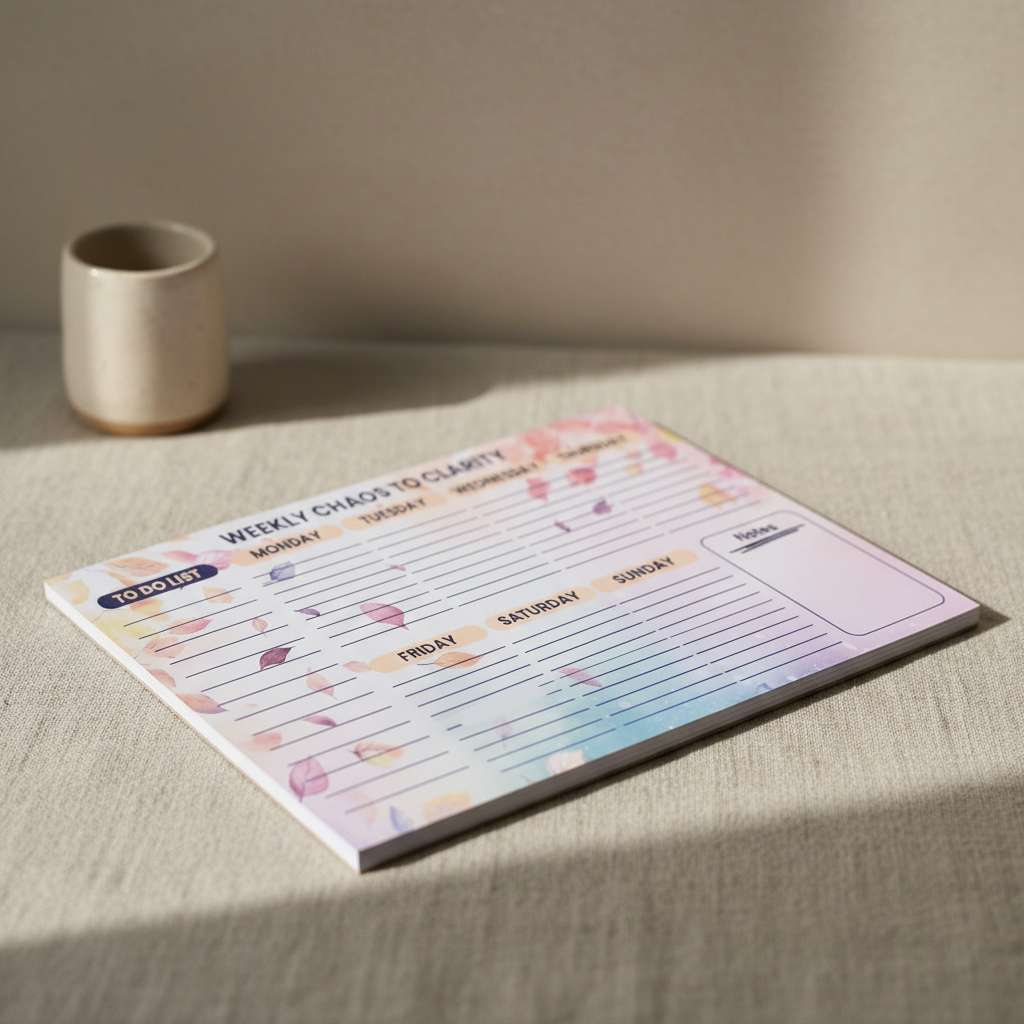 Weekly Chaos to Clarity Planner Notepad